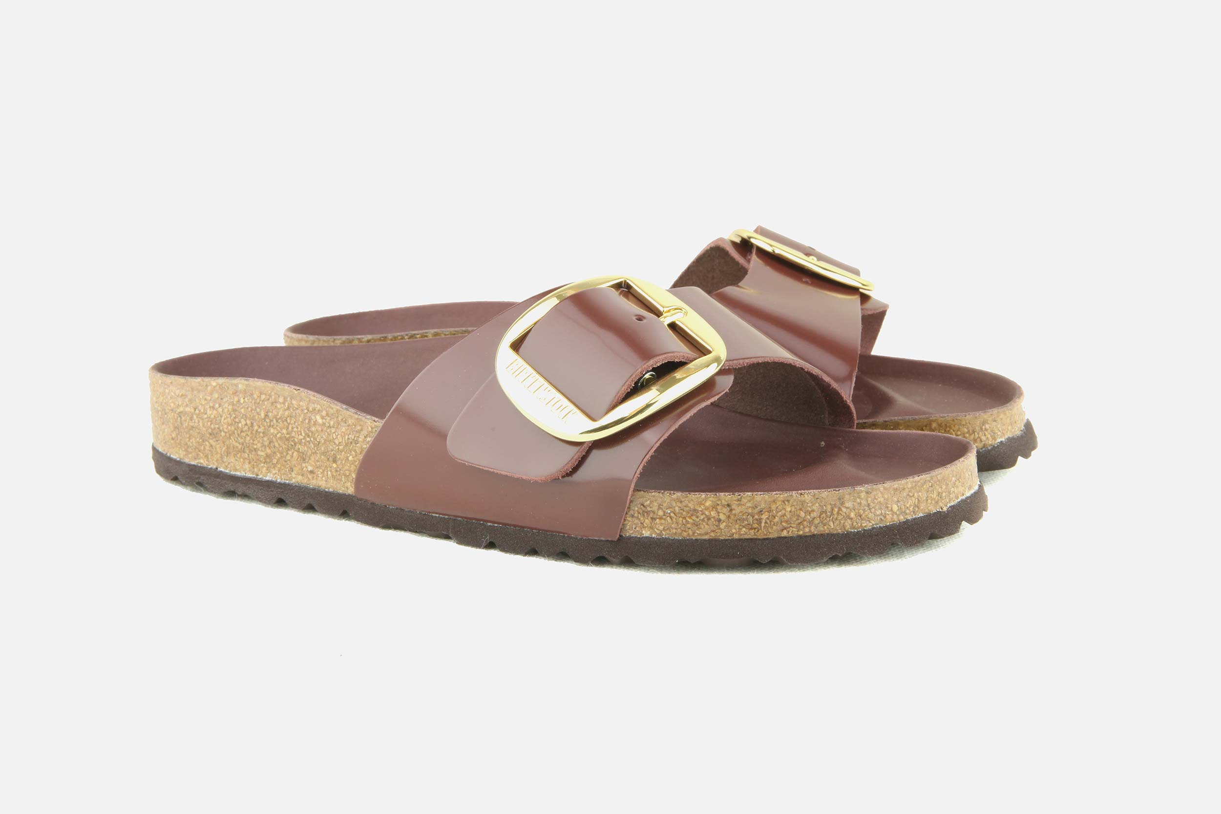 Birkenstock MADRID BB PATENT CHOCOLATE Sandales Nu pieds sur