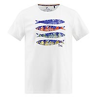 TSHIRT FISH PRINT OFF WHITE - A Fish Named Fred