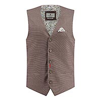 WAISTCOAT STRUCTURE MOCHA BROWN - Fred's Threads