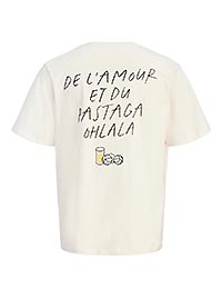 JORBAUMETTES TEE SS CREW ANTIQUE WHITE YELLOW - Jack & Jones