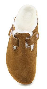 BOSTON FUR SUEDE MINK - Birkenstock