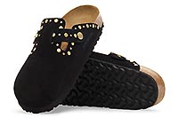 BOSTON RIVETS SUEDE BLACK - Birkenstock