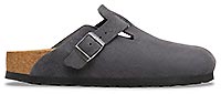 BOSTON SUEDE CHARCOAL NARROW - Birkenstock