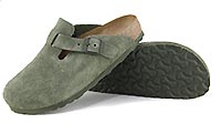 BOSTON SUEDE GREEN THYME - Birkenstock