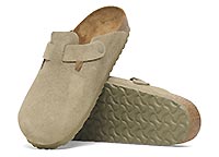 BOSTON SUEDE REG FADED KAKI - Birkenstock