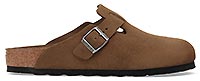 BOSTON SUEDE SFB DARK TEA REG - Birkenstock