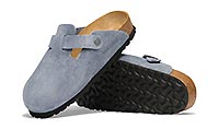 BOSTON SUEDE STONE BLUE - Birkenstock