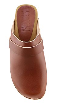 BOSABO CLOG SQUARE HEEL BROWN - Bosabo