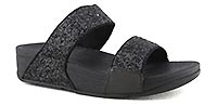 LULU SLIDES BLACK GLITTER - Fitflop