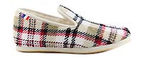 ZAZA TARTAN BEIGE - Les chaussons de Flo