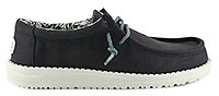 WALLY WAXED CANVAS NAVY - Hey Dude
