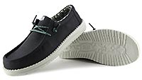 WALLY WAXED CANVAS NAVY - Hey Dude