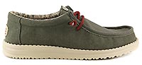 WALLY WAXED CANVAS OLIVE - Hey Dude
