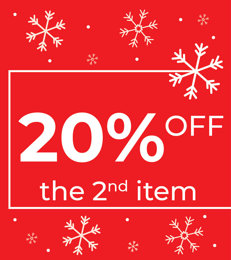 Get 20% off the second item